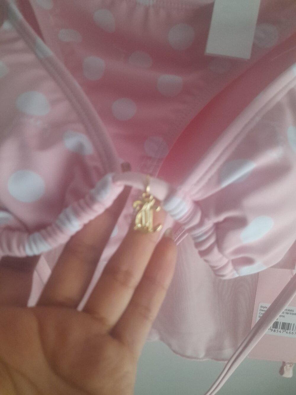 Juicy Couture pink polka dot bikini - Picture 3 of 6